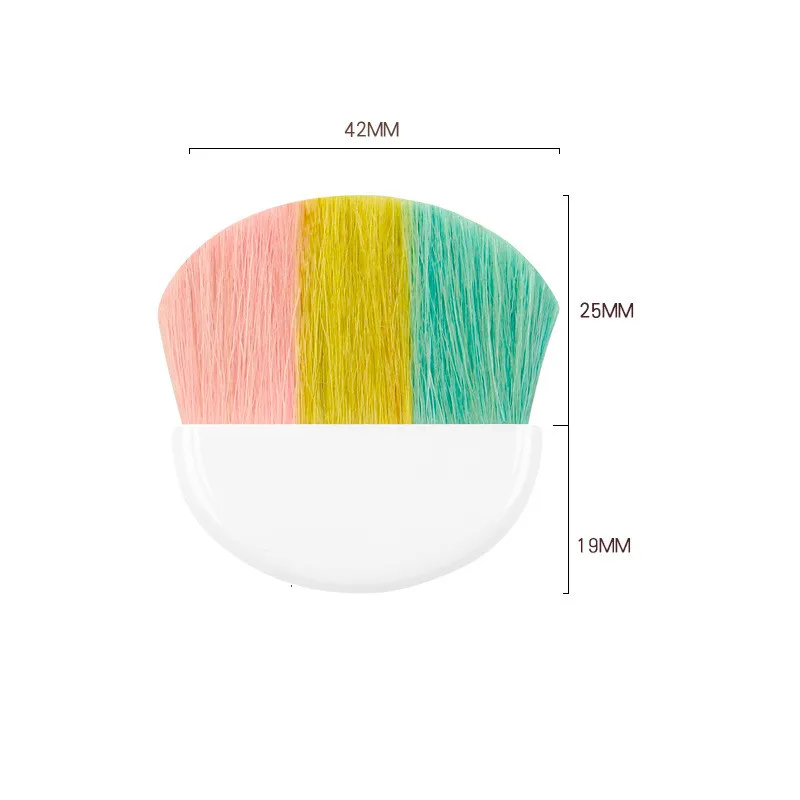 1 шт. Кисть для макияжа с плоской головкой из козьей шерсти портативная кисть