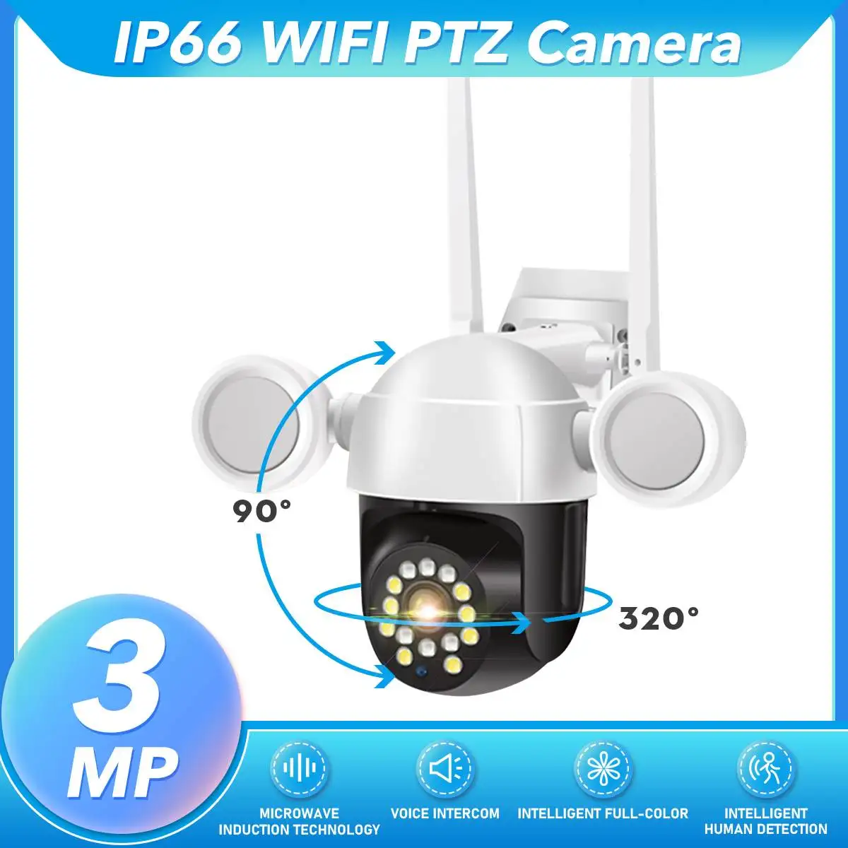 

Уличная Беспроводная PTZ-камера с поддержкой Wi-Fi, 3 Мп, 1080P