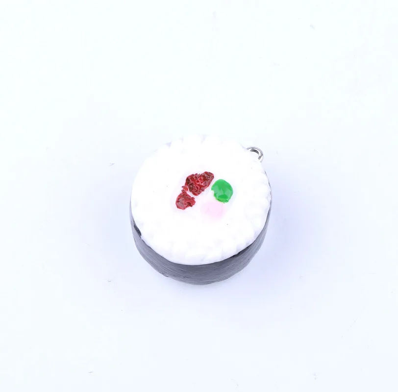 4 Round yuancai 5 шт. японские суши рисовый шар Смола амулеты брелок Diy аксессуар для рукоделия имитация питания ожерелье декоративный брелок ювелирные изделия F796 - Окраска металла: 4 Round yuancai