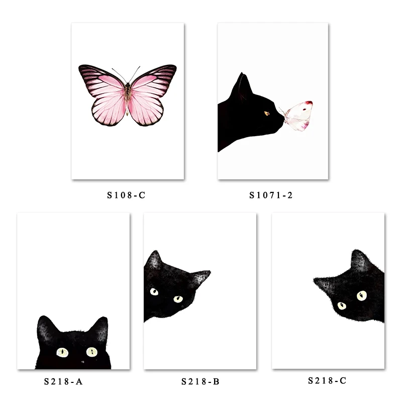 Картина на холсте с изображением бабочек в скандинавском стиле Симпатичные