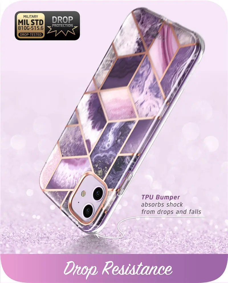 I-Blason для iPhone 11 чехол 6,1 дюйма( выпуск) Cosmo полный блеск для тела мраморный бампер крышка со встроенным протектором экрана