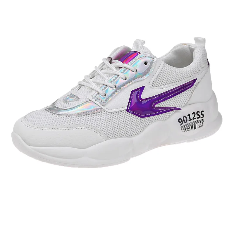 2019 модные кроссовки спортивные женские повседневные туфли сетчатые парусиновые