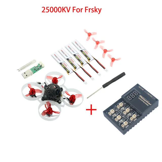 25000KV Frsky RX Happymodel Mobula6 1S 65 мм бесщеточный Дрон BNF w/AIO 4в1 Crazybee F4 Lite управление полетом встроенный 5,8G VTX - Цвет: 25000KV Frsky RX