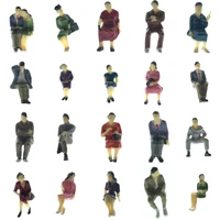 20pcs model railway o scale seated figure 143 painted sitting people for building park layout