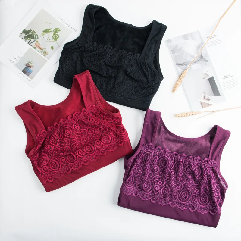 Осенне зимние теплые термотопы женские кружевные сексуальные двухслойные