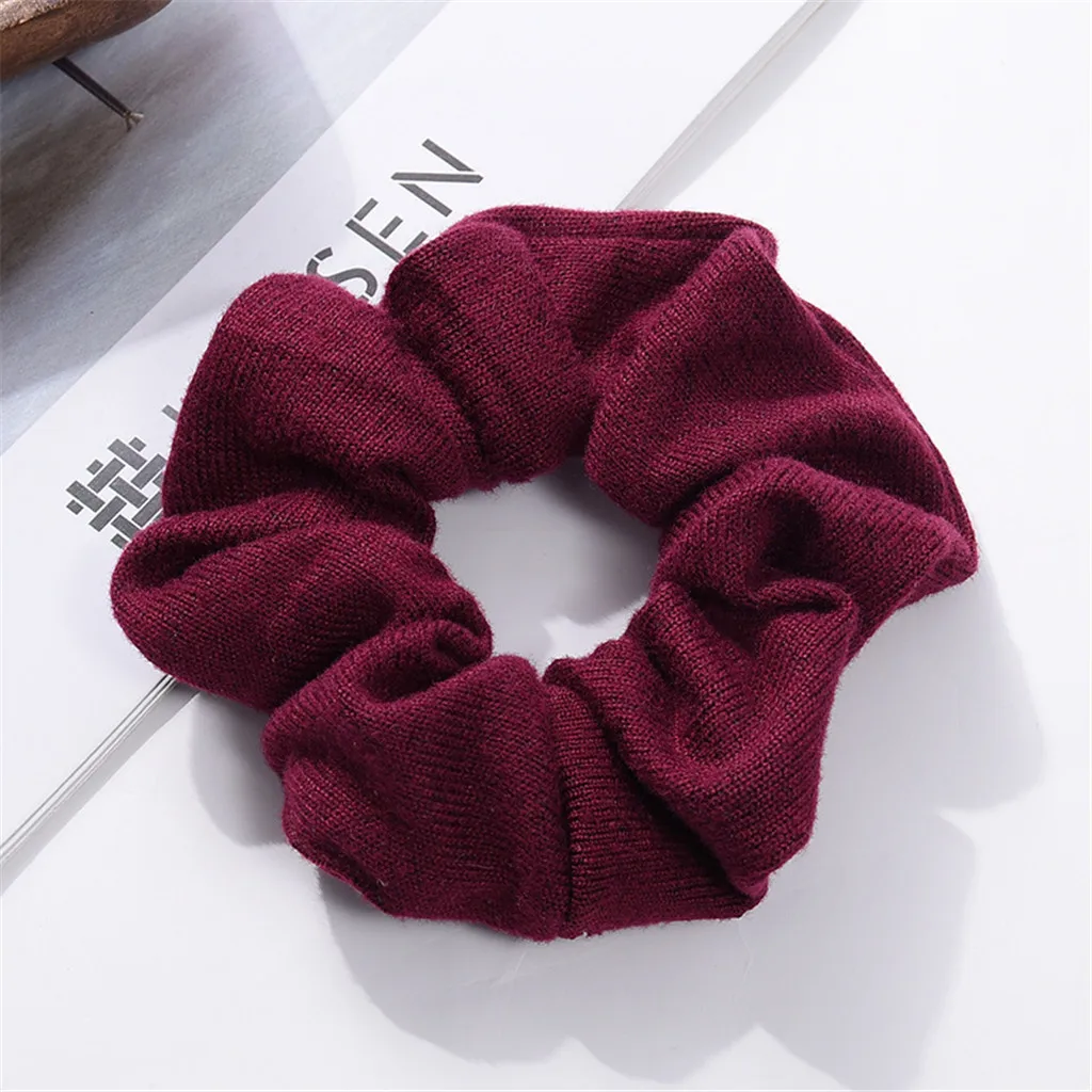 

Fashion Velvet Scrunchie Hair Rope Women Elastic Hair Bands Candy Color Soft Flannel Ponytail Holder Headwear Hair Accessories