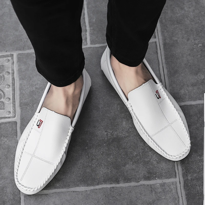 

Hot Men Shoes Comfort Men Casual Shoes Slip-on Men Sneakers Fashion Leather Shoes Men Loafers Male Shoes Adult Driving Footwear