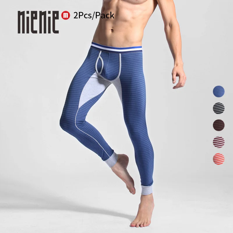 Мужское термобелье в полоску 2 шт. упак. теплые эластичные колготки леггинсы