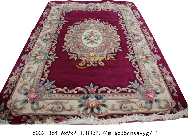 6032-364 6x9 Китайский ковер aubusson, шерстяной французский ковер, около 6' X 9', ручная работа, толстый плюшевый ковер - Цвет: 6032-364 6x9