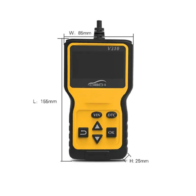 Автомобильный сканер V310 OBD2, многоязычный, для чтения данных в режиме реального времени, проверочный двигатель, OBD 2 ODB2, автомобильный диагностический инструмент, сканер OBD2