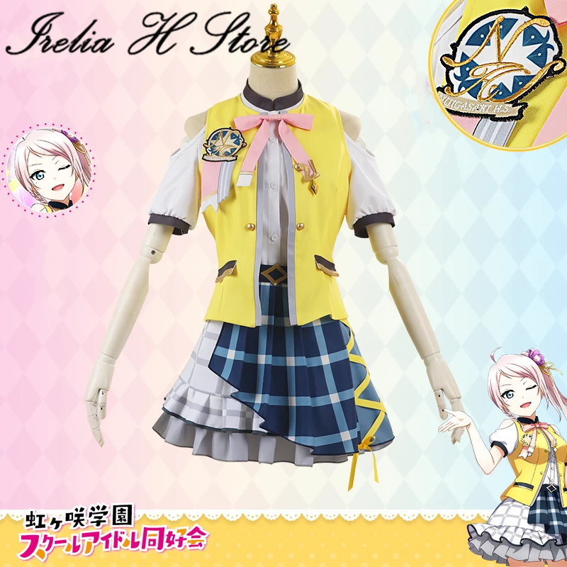 

Irelia H Store LoveLive ALL STARS Zhong Lanzhu Cosplay Costume School Idol Uniform Set lattice Skirt
