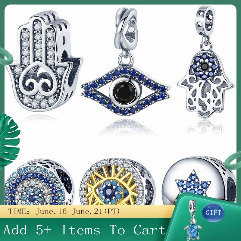 CodeMonkey 100% настоящие 925 пробы серебряные глазки бусины талисманы подходят к