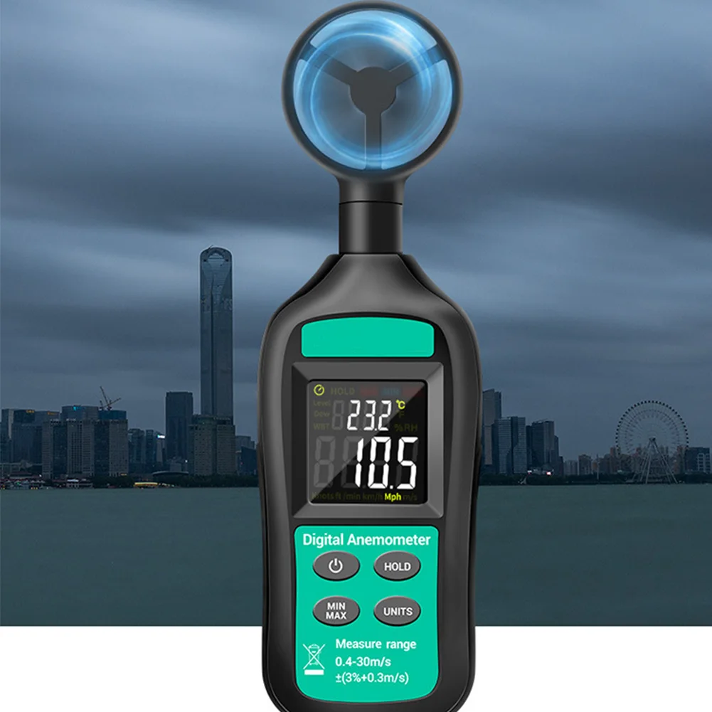 

GN-301 Wind Speed Meter Digital Anemometer Digital Black High Precision Airflow Windmeter