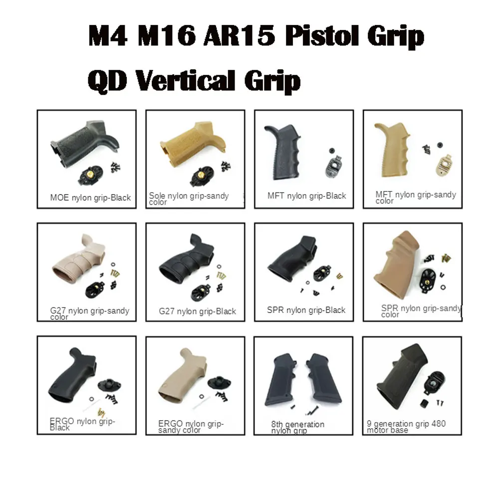 

Tactical M4 M16 AR15 Pistol Grip QD Vertical Grip Handle Rifle Foregrip for Hunting Airsoft Gun Accessories