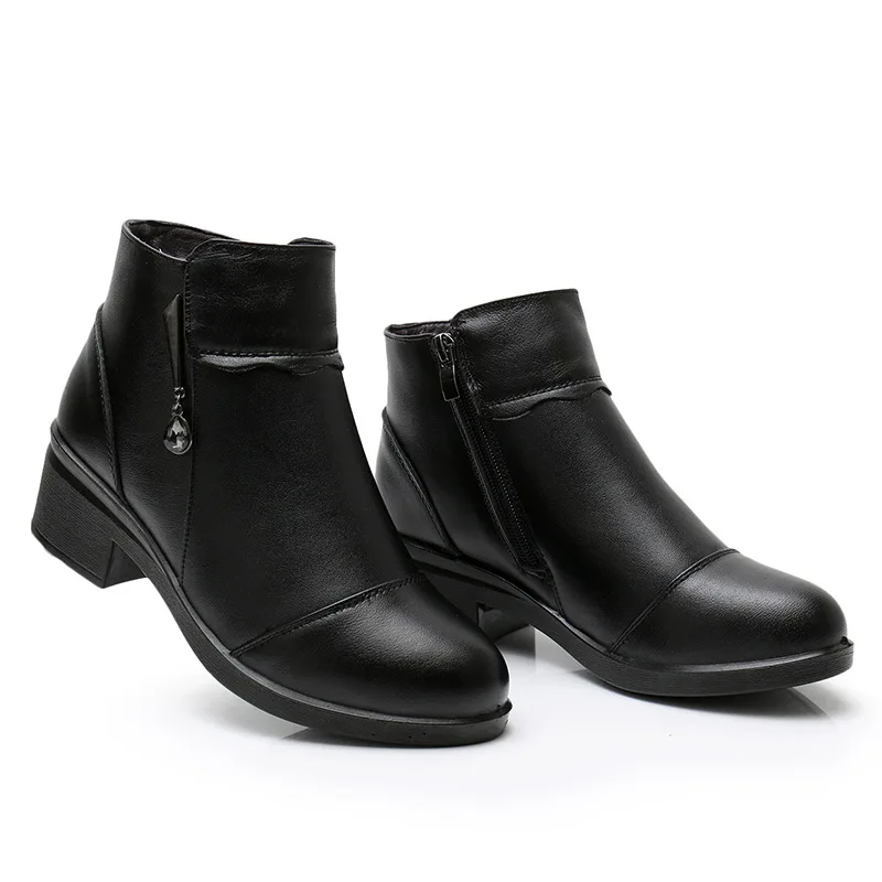 

Women Winter Fur Warm Snow Boots Ladies Warm booties Ankle Boot Ladies Chunky Comfortable Shoes plus size Casual Women Boots