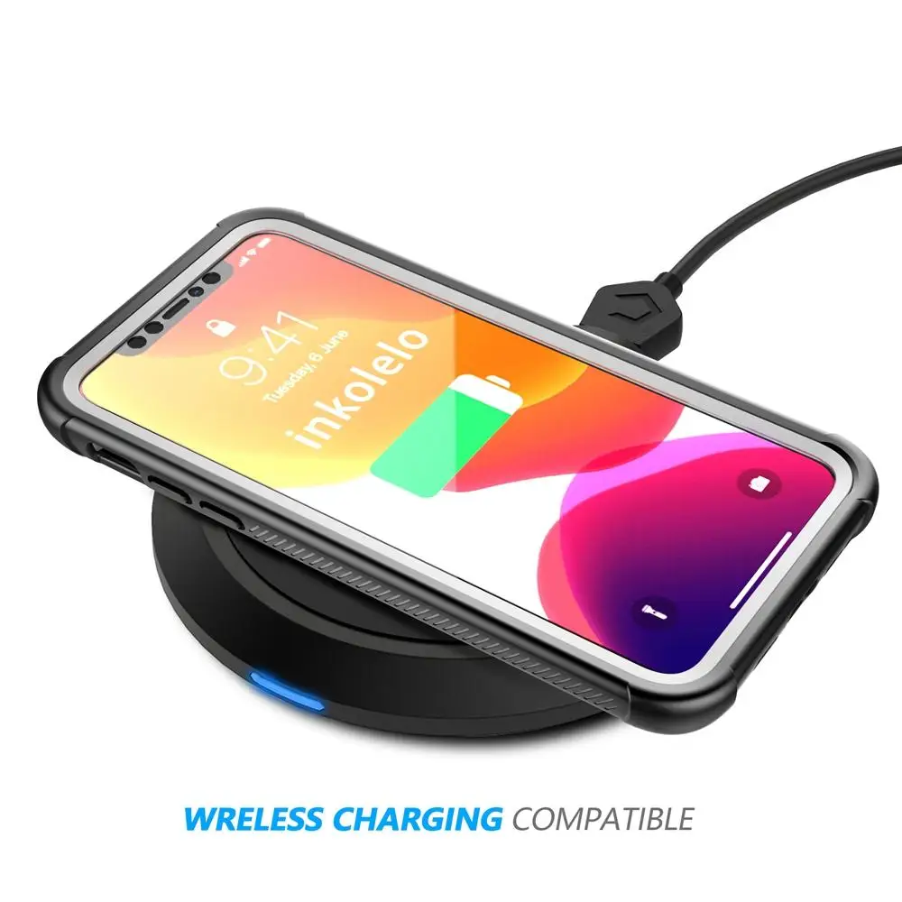 

Inkolelo Apple iPhone 11 Pro Max Case 360 Degree Full Body Protection Anti Scratch, Shockproof Front and Back Protective Cover