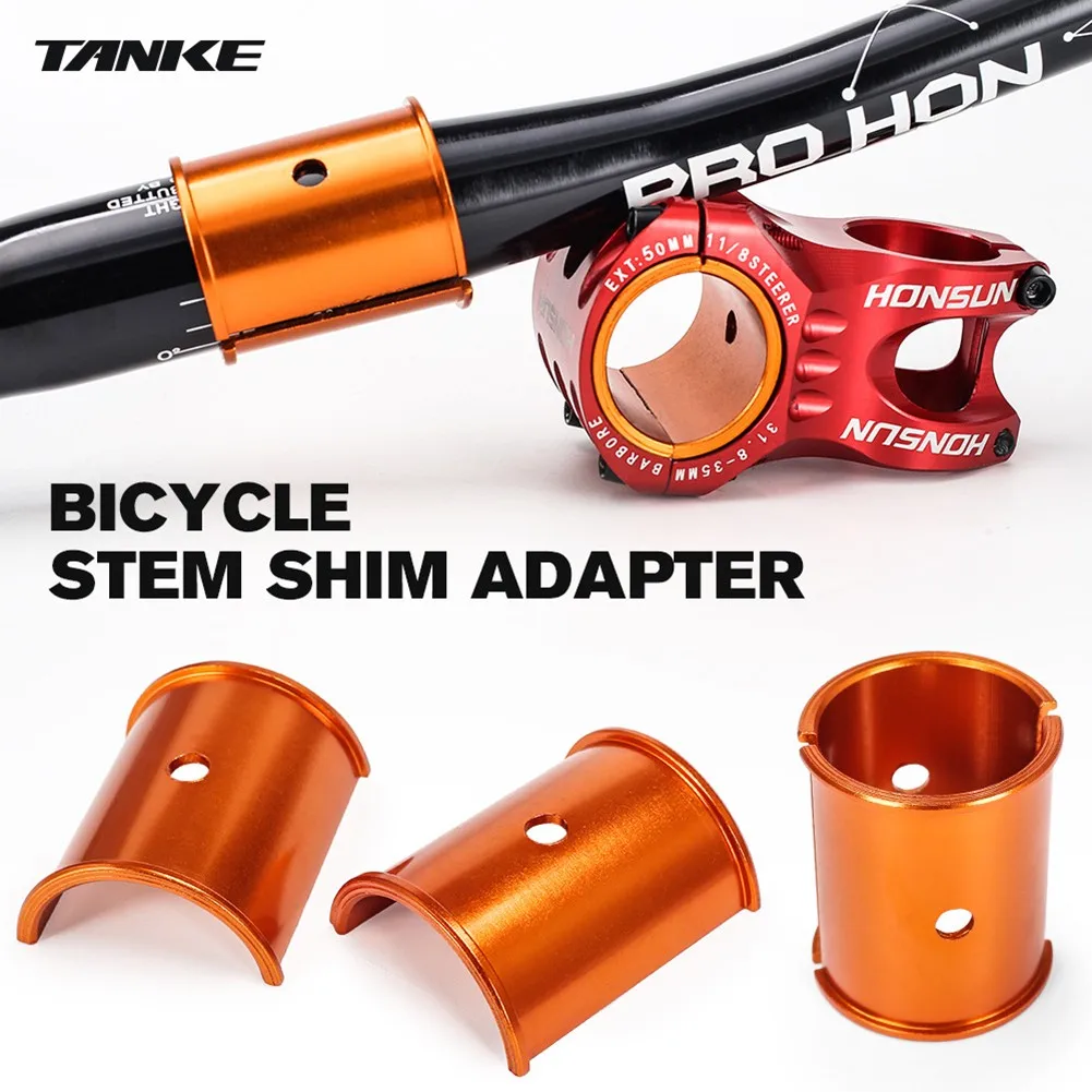 

TANKE Bike Handlebar Shim Spacer 31.8 To 35mm Handle Bar Bore Adapter Aluminum Alloy Matreial Firm Handlebar Lock Cycling Part