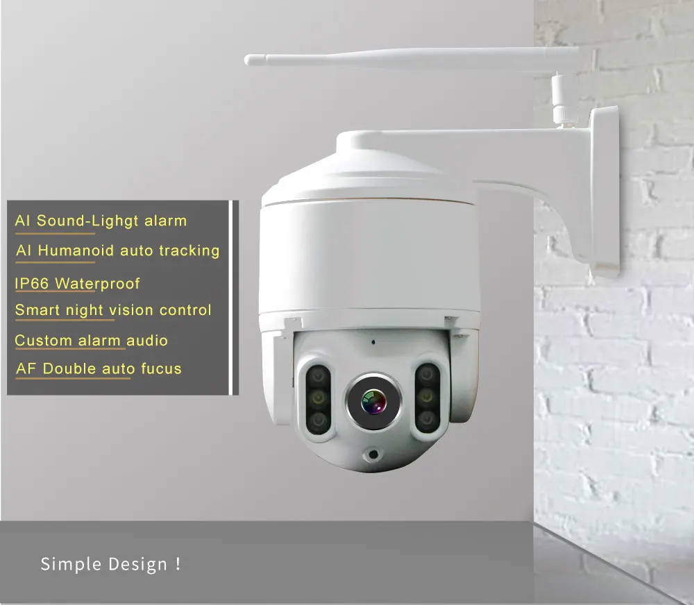 Уличная камера 1080P WiFi ip безопасности умная Водонепроницаемая PTZ 360 панорамная