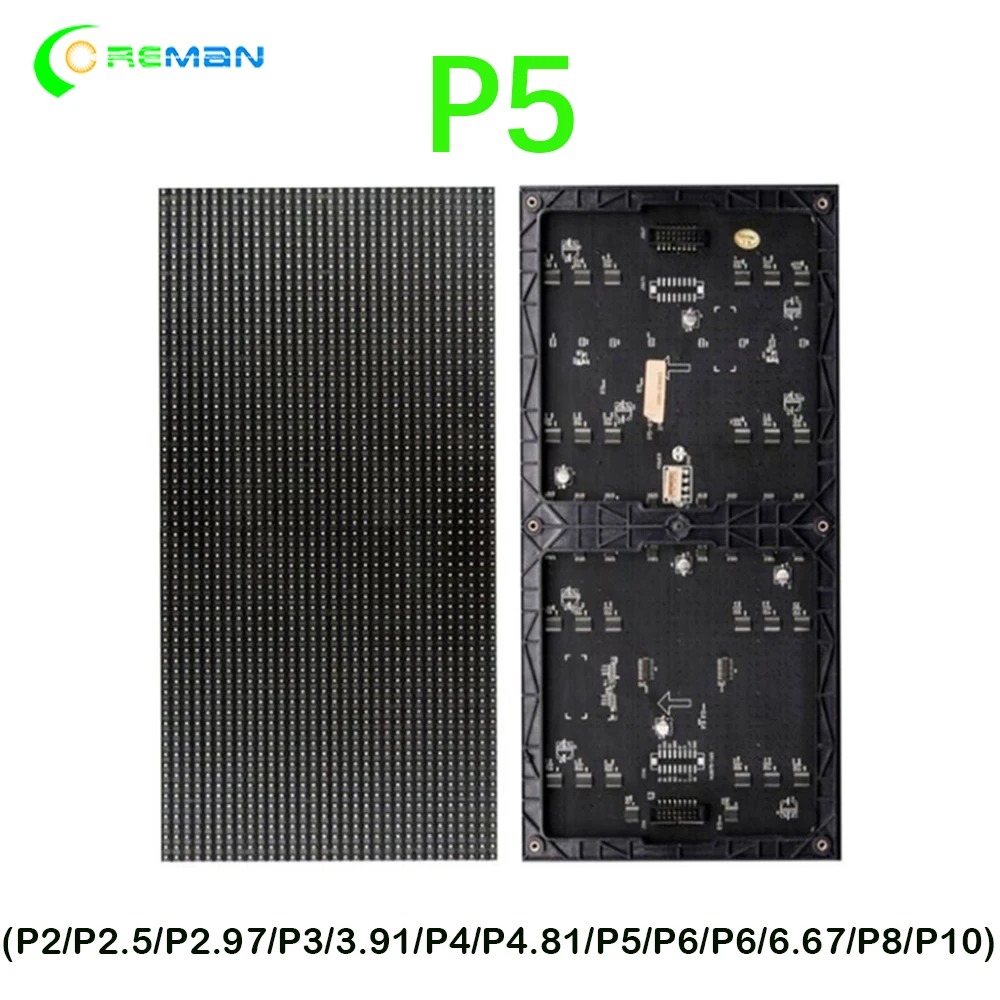 P5 внутренняя светодиодная видеопанель 64x32 точки полноцветная матрица вывеска RGB