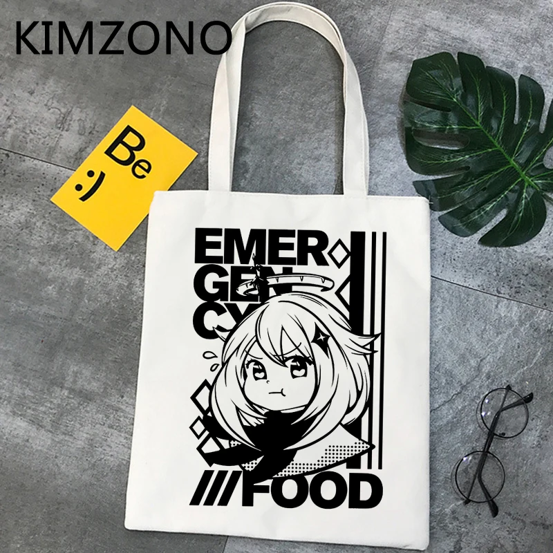 

Хлопковая сумка для покупок Genshin Impact, многоразовая сумка для покупок