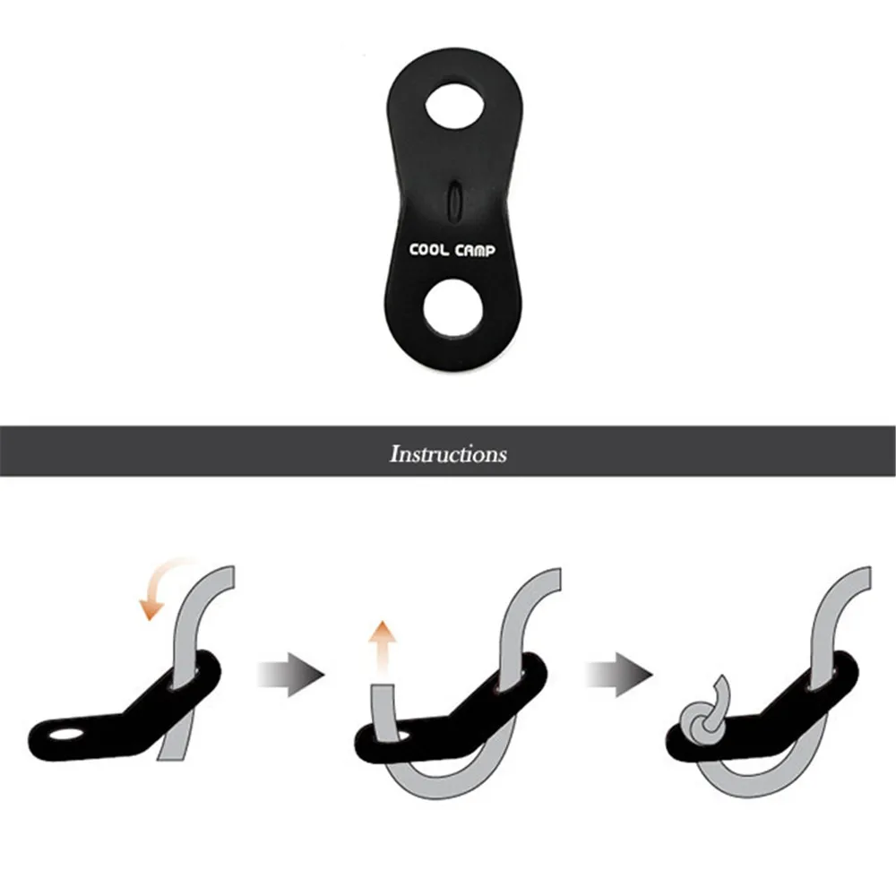 

10Pcs Wind Rope Buckle Aluminum Alloy Double Holes Camping Hiking Outdoor Picnic Tent Canopy Rope Tensioner Stopper Buckle
