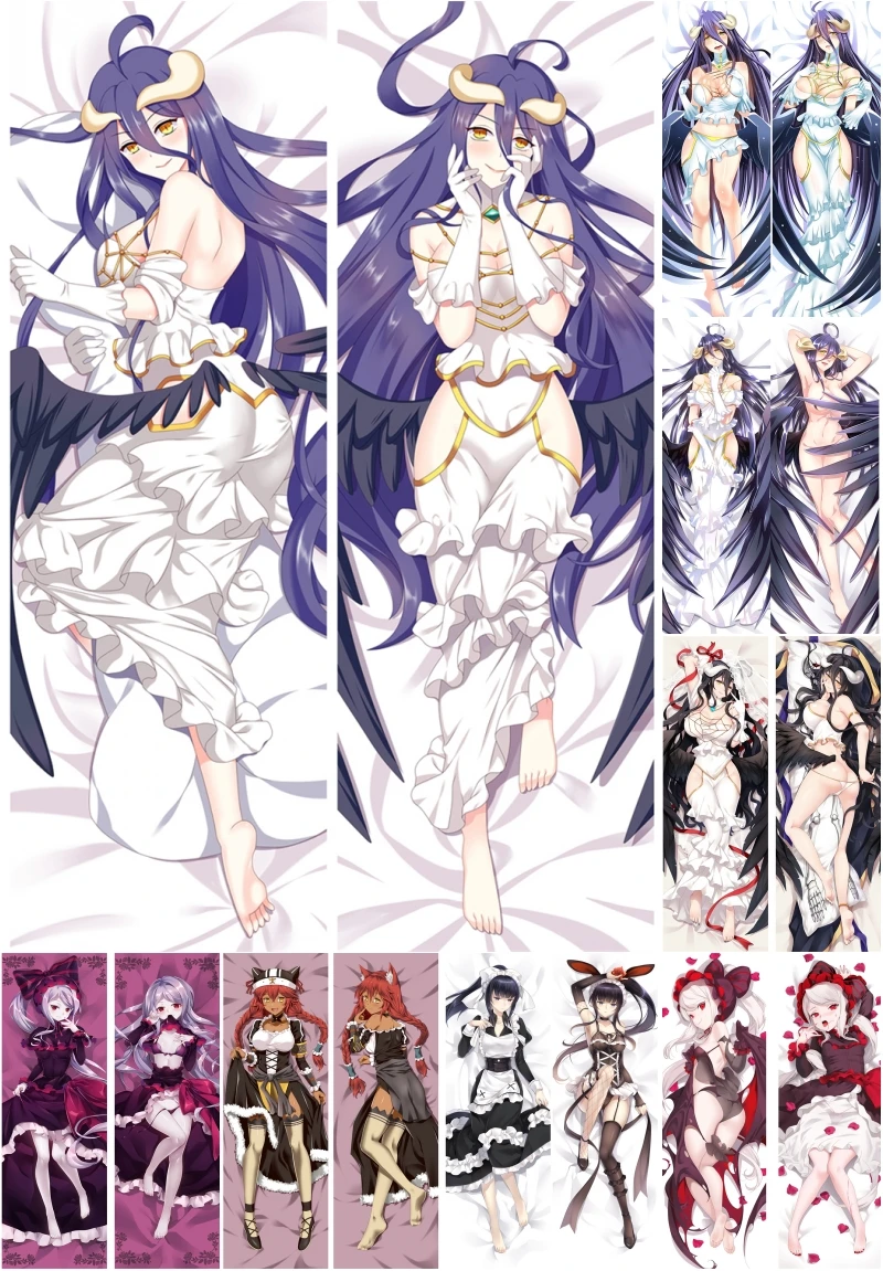

180x60 cm Overlord Albedo Shalltear Bloodfallen Lupusregina Cosplay Dakimakura Pillow Case Hugging Body Prop