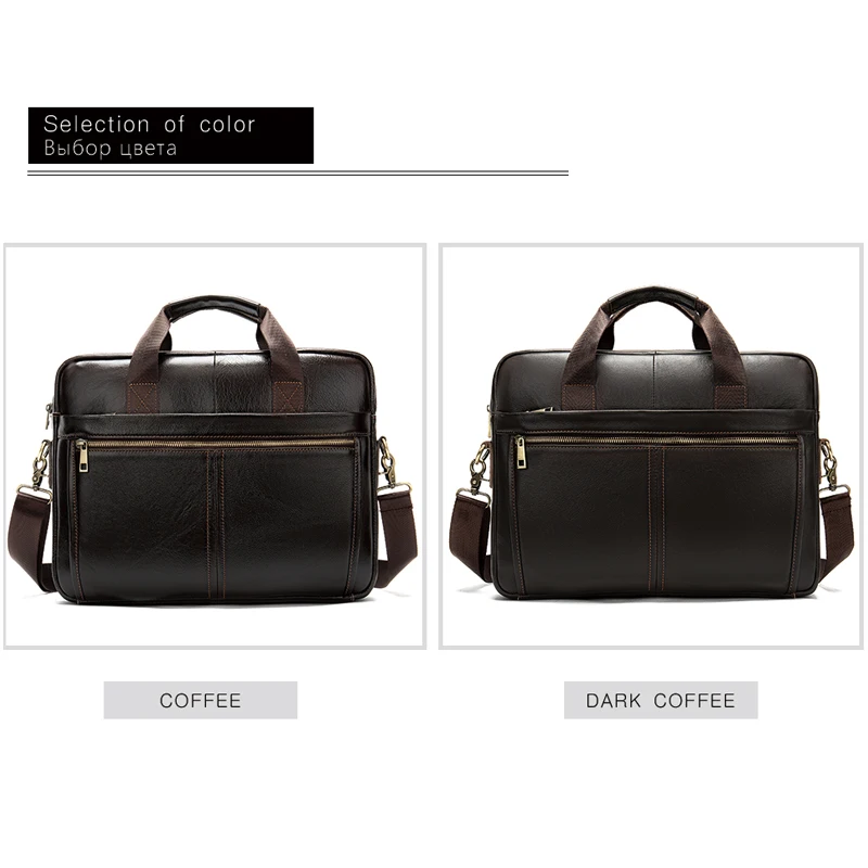 WESTAL Men's Briefcase/Genuine Leather Messenger Bag Men Leather/Business Laptop Office Bags for Men Briefcases Men's Bags