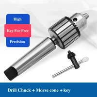 1 set drill chuck b18 3 16mm morse cone with key tool holder mta1 mta2 mta3 mta4 mta5 alloy steel quenching treatment
