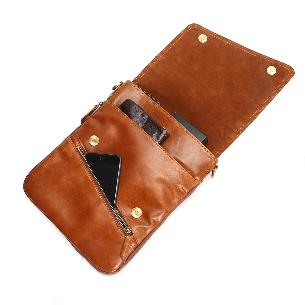 Мужские сумки из натуральной яловой кожи черные мужские сумки-мессенджеры