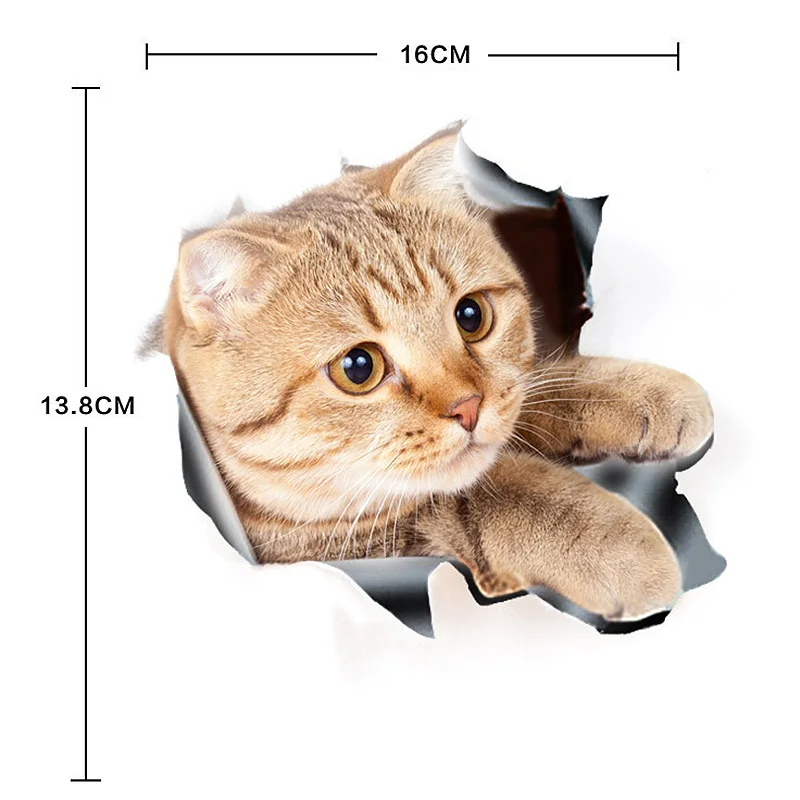 

(4Pcs) 3D Cat Car Stickers Decal / Sticker for Window, Truck, Car, Laptop or iPad