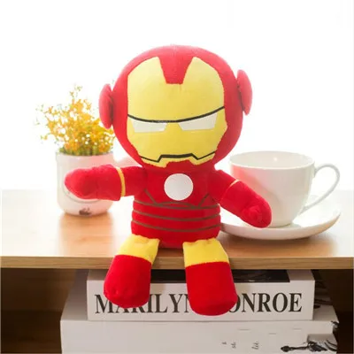 25cm The Avengers 4 Plush Toys Iron Man Deadpool Thanos Spiderman Stuffed Plush Toys Super Hero Doll Soft Toy - Цвет: Синий