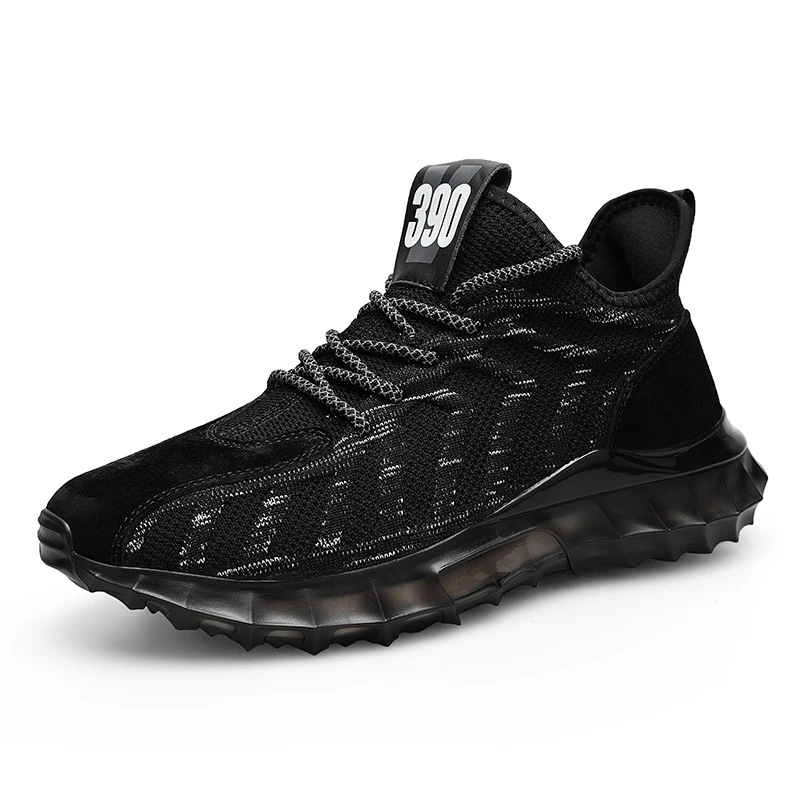 

2021 New Style Breathable light Casual Mesh Increase Men's Sports Shoes Sneakers Trekking Shoes