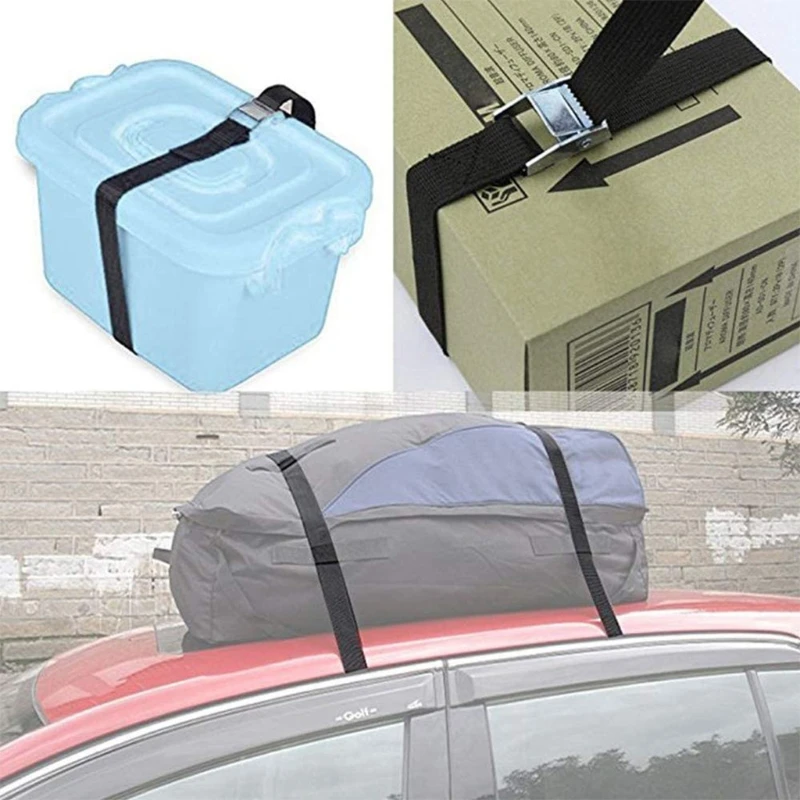 

P82C Black Lashing Straps Sturdy Fastening Straps with Clamping Lock Suitable for t.u.k. Cargo Motorcycle Parts