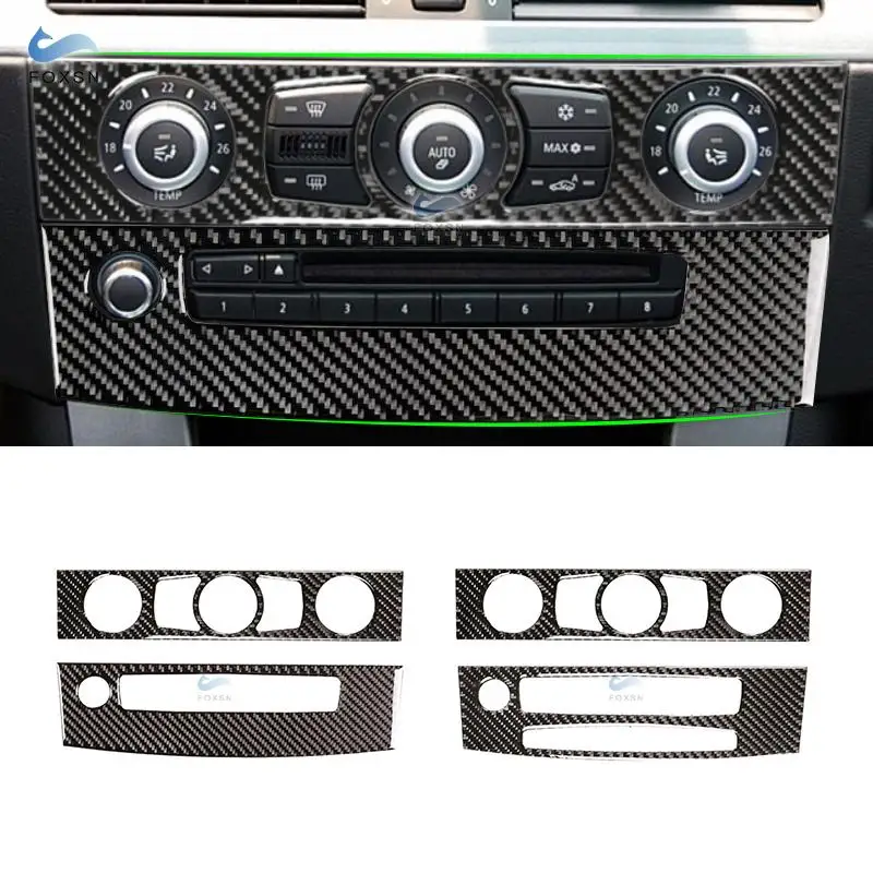 Для BMW 5 series E60 2004 2005 2006 2007 2008 2009 2010 углеродное волокно кондиционер CD панель