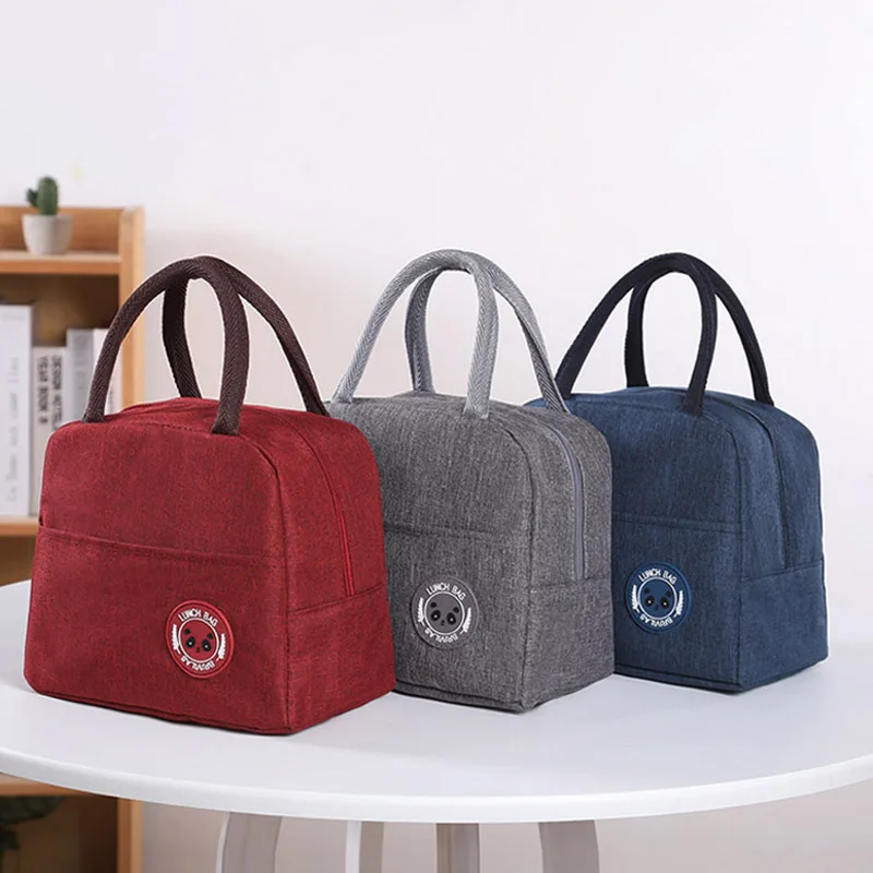 

Q1Pcs High-capacity Pure Color Portable for Picnic Travel Cation Oxford Aluminum film Insulation Package Waterproof