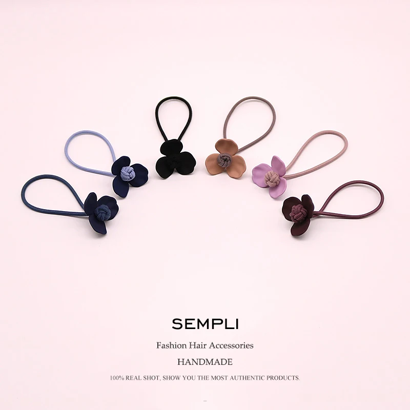 2 штуки 5 цветов высокоэластичных резинок для волос с цветочными лепестками для женщин, девочек и детей.