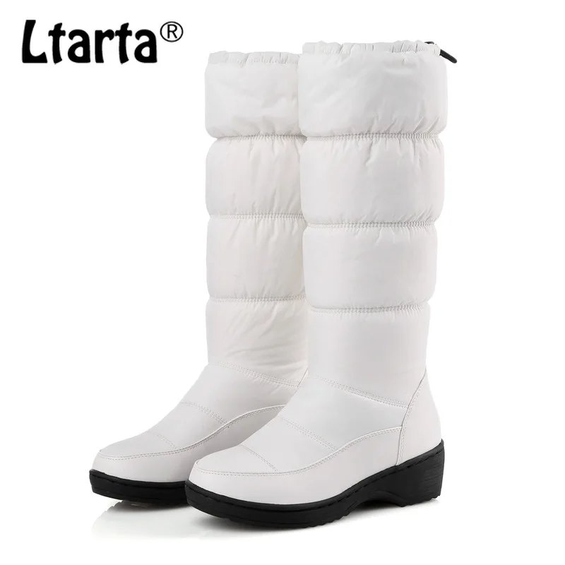 

Зимняя женская обувь LTARTA, Нескользящие теплые ботинки, белая хлопковая обувь, ботинки на толстой подошве, зимние ботинки для женщин