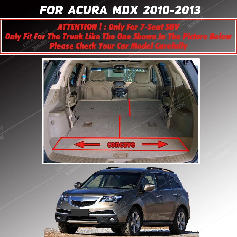 Коврик для багажника автомобиля Acura MDX Seven сиденья 2010 2011 2012 2013 коврик подкладки