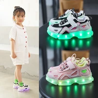 autumn children casual sneakers luminous led shoes baby girls boys tennis shoes mesh breathable kids sneakers