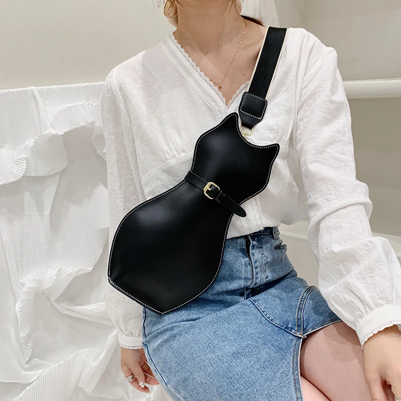 

Cute Kitten PU Leather Women Bag Fashion Designer Shoulder Bags Brand Handbag Creativity Trendy Classic Wild Crossbody Chest Bag