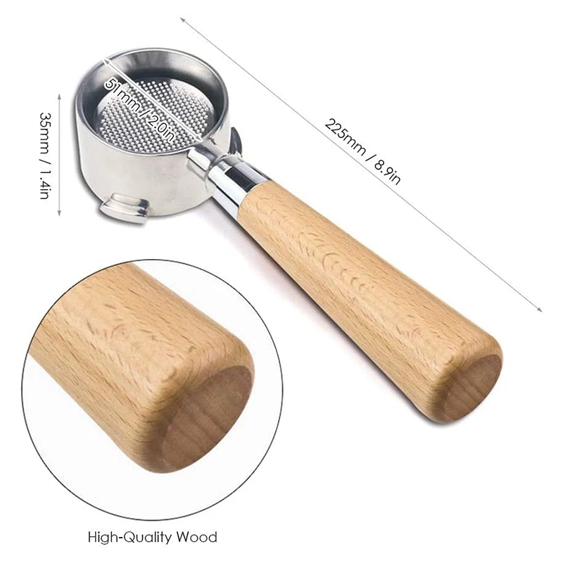 Ручка кофемашины из нержавеющей стали ручка без дна телесного цвета подходит для