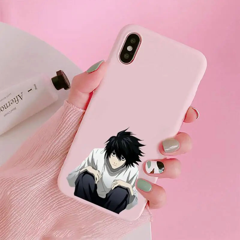 

Death Note Anime Ryuk kira Phone Case Candy Color for iPhone 6 7 8 11 12 s mini pro X XS XR MAX Plus