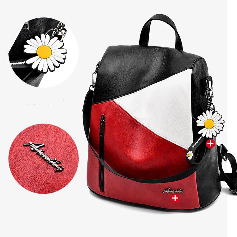 Женские кожаные рюкзаки с подвеской в виде подсолнуха летняя модная женская