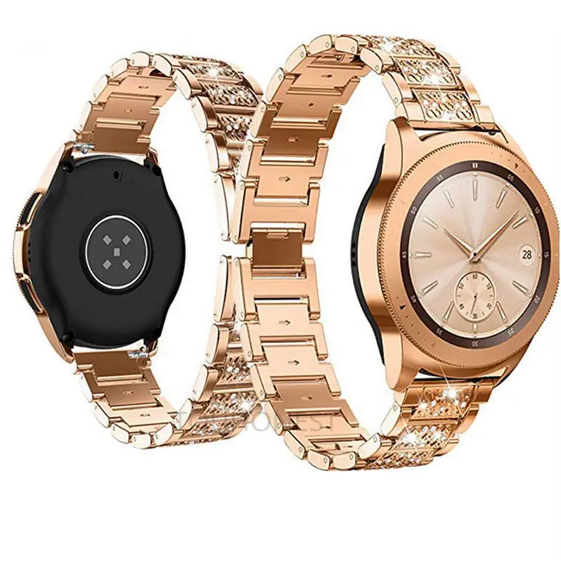 Ремешок с алмазным кольцом для amazfit gtr металлический браслет 20 мм 22 Samsung Gear S3 s2 sport