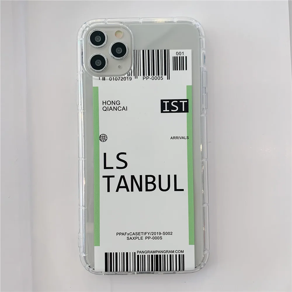 Lovebay авиаперелет этикетка письмо чехол для телефона для iPhone 11 Pro XR XS X Max 7 8 Plus Прозрачный Путешествия страна Мягкий ТПУ задняя крышка чехол s - Цвет: T26