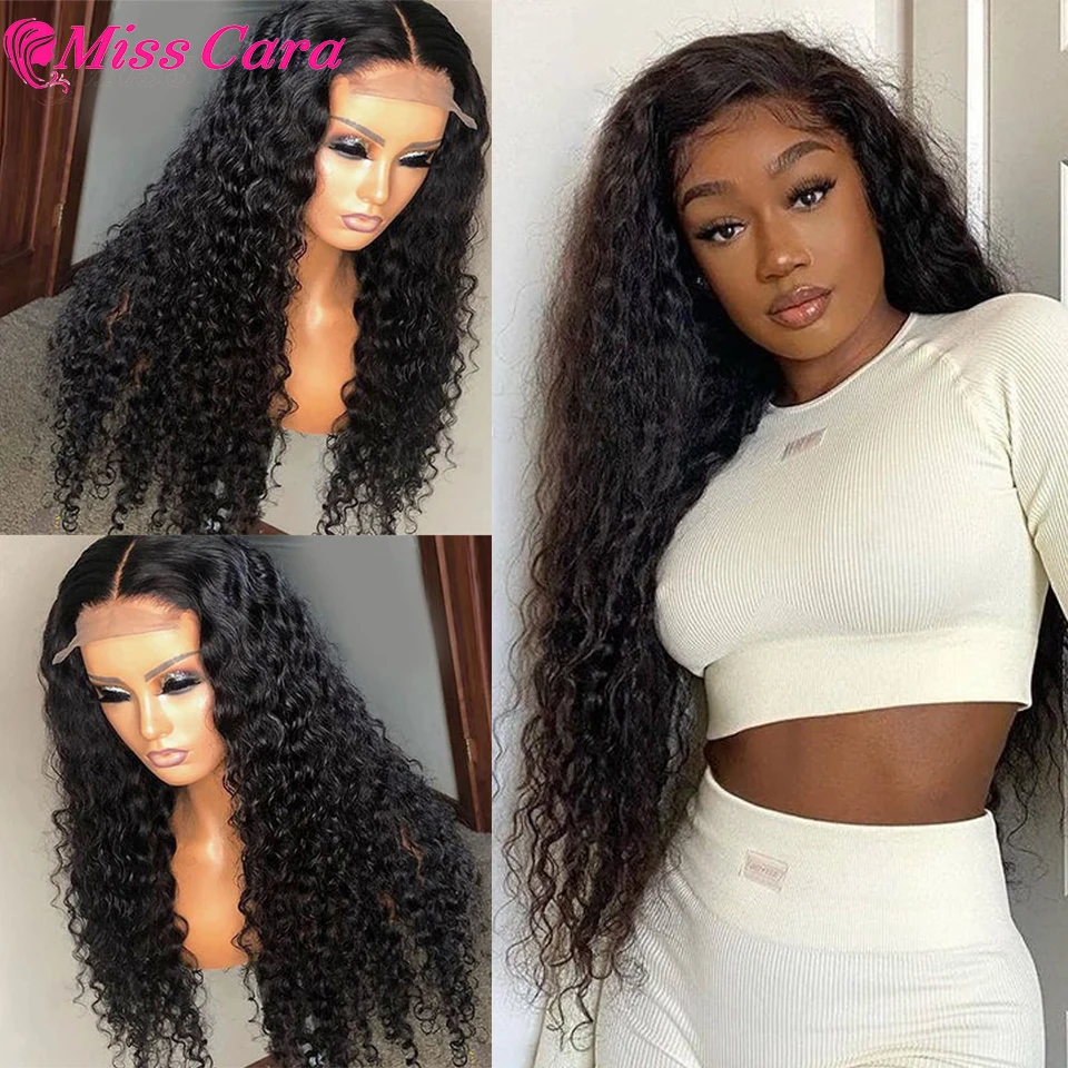 Brazilian Curly Wave Frontal Wig Remy Human Hair 5X5 HD Lace Closure Wig Transparent Lace Deep Wave Closure Wig Curly Wave Wig