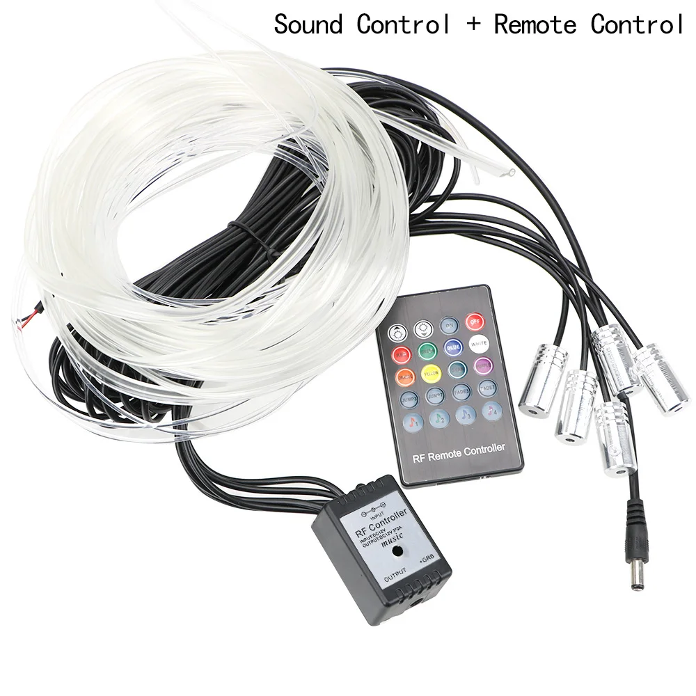 LED Strip Light Remote Control Car Interior Auto Decorative RGB Flexible EL Wire Ambient Lamp Atmosphere | Автомобили и мотоциклы