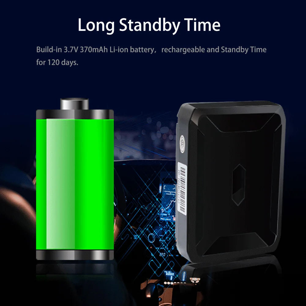 

GPS Navigation Tracker Anti-theft BDS LBS Positioner Car Accessories 120 Days Standby Time Real Time Tracking