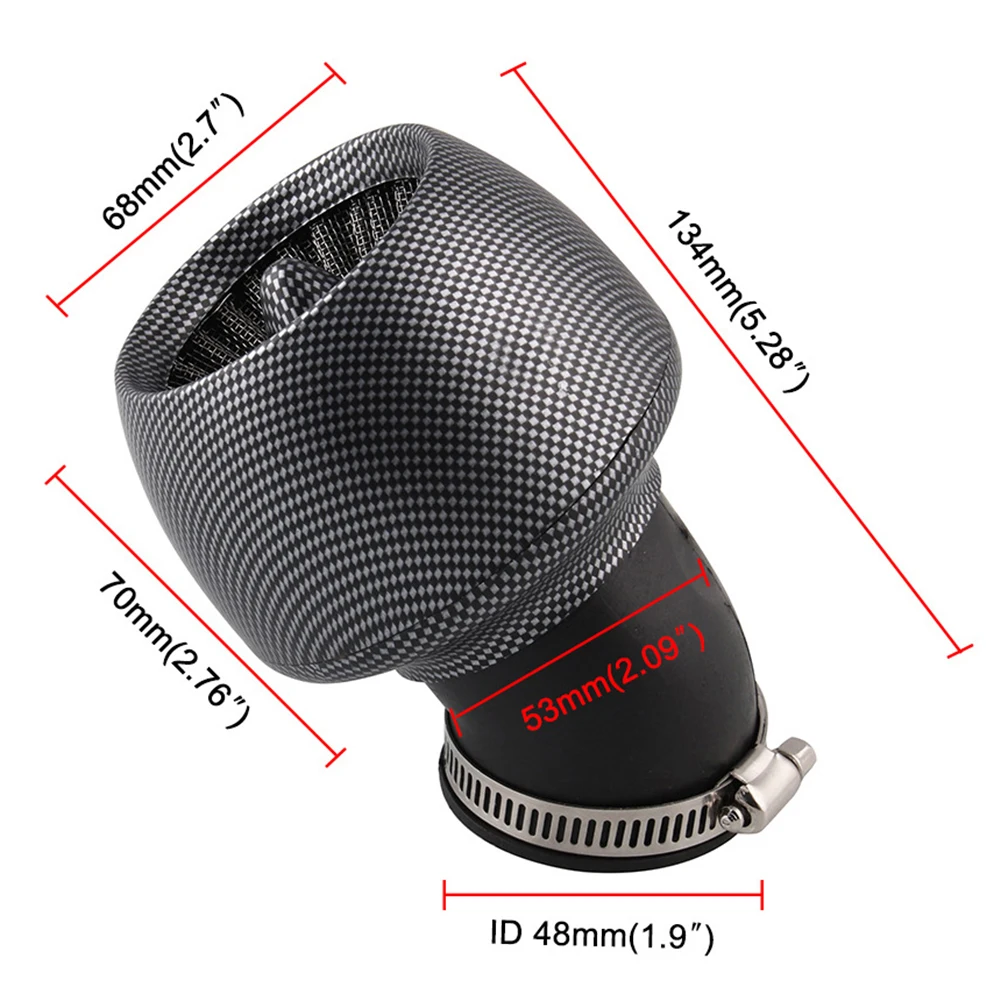 

48mm Universal Motorcycle Motorbike ATV Dirt Bike Air Filter Cleaner Replacement carros Accessories