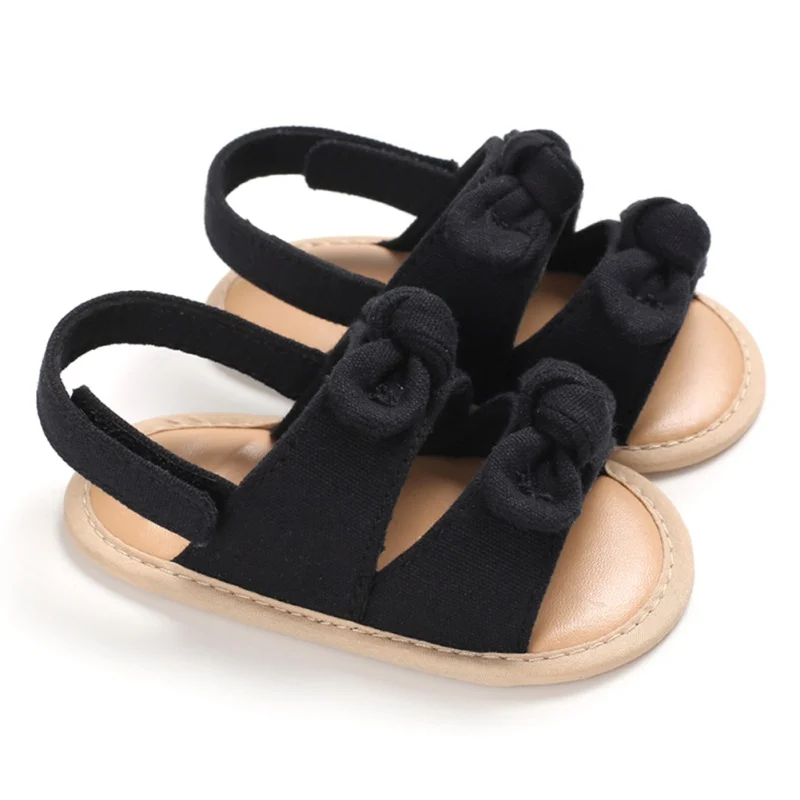 Детские сандалии летние для девочек обувь модные новорожденных с бантом и